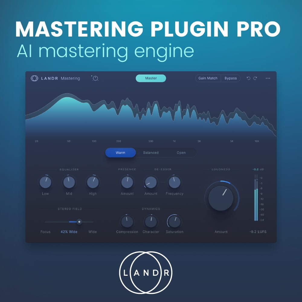 LANDR Mastering Plugin PRO - Pro-Level AI mastering Engine