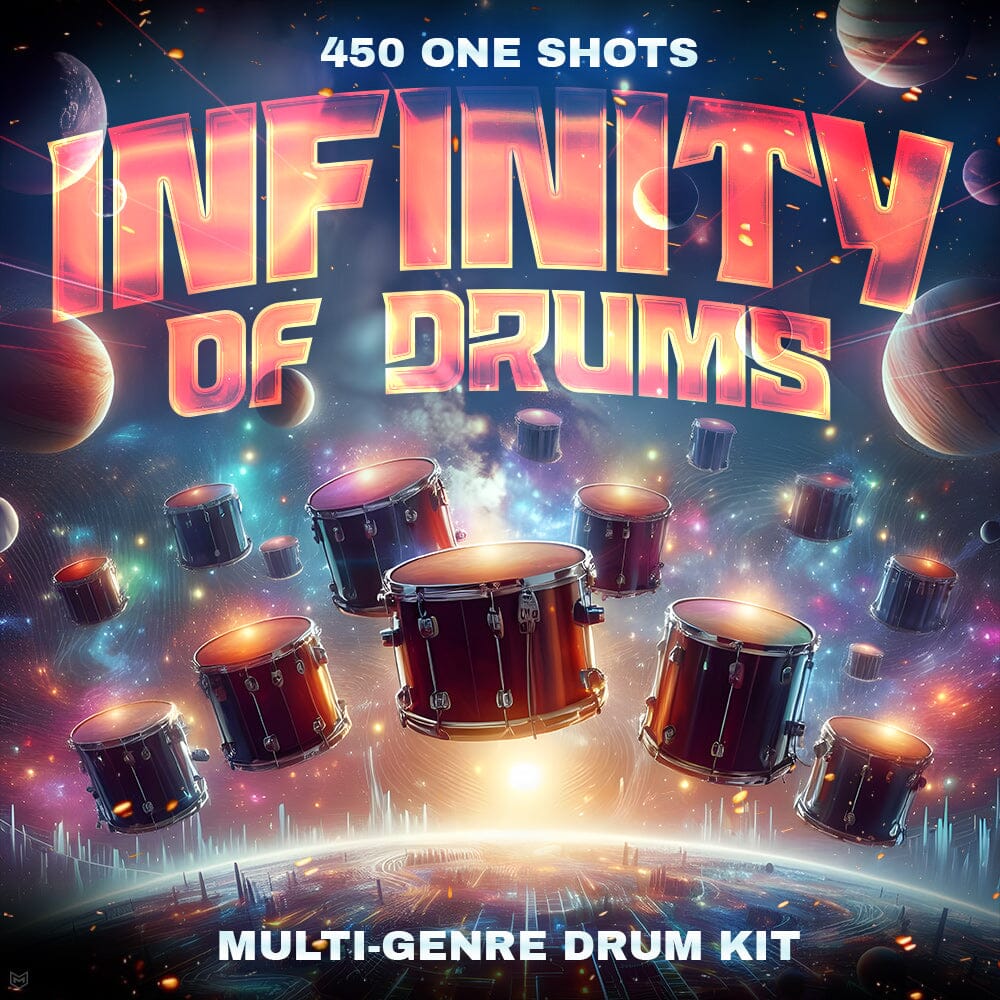Infinity Of Drums - Multi-Genre Drum Kit ( 450+ One Shots) Sample Pack Godlike Loops