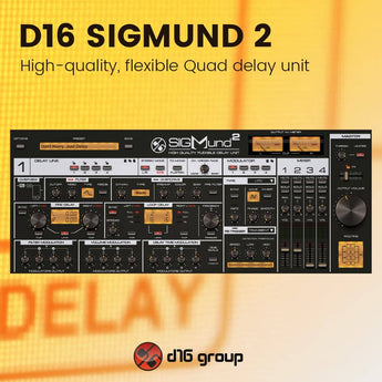 D16 Sigmund 2 - High-quality, flexible Quad delay unit Software & Plugins D16 Group