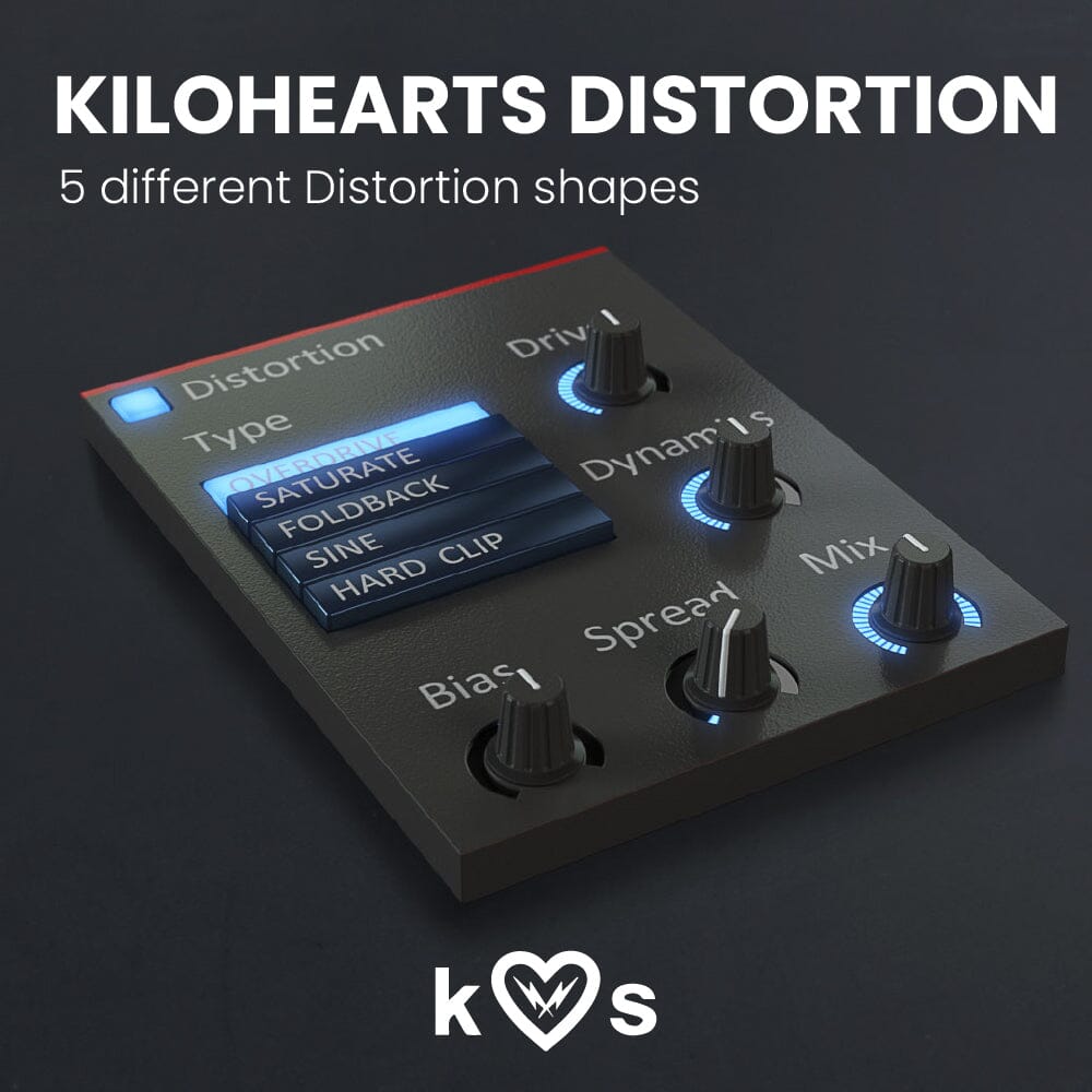 Kilohearts Distortion - 5 different Distortion shapes Software & Plugins Kilohearts
