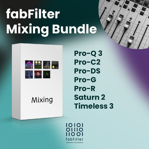 FabFilter Mixing Bundle - Pro-Q 3, Pro-C2, Pro-DS, Pro-G, Saturn 2, Timeless 3 Software & Plugins FabFilter - Software Instruments