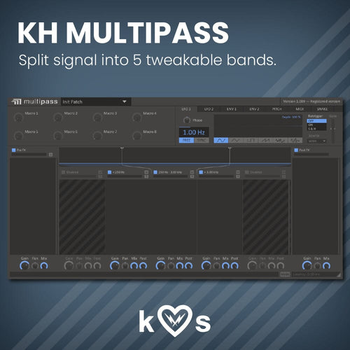 Kilohearts Multipass - Split signal into 5 tweakable bands Software & Plugins Kilohearts