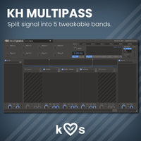 Kilohearts Multipass - Split signal into 5 tweakable bands Software & Plugins Kilohearts