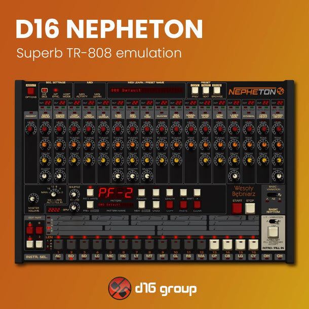Superb TR-808 emulation