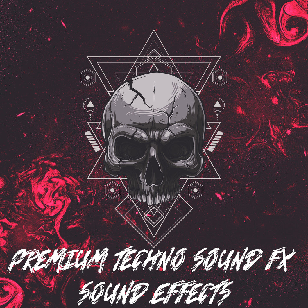 Premium Techno Sound FX & Sound Effects Sample Pack Skull Label