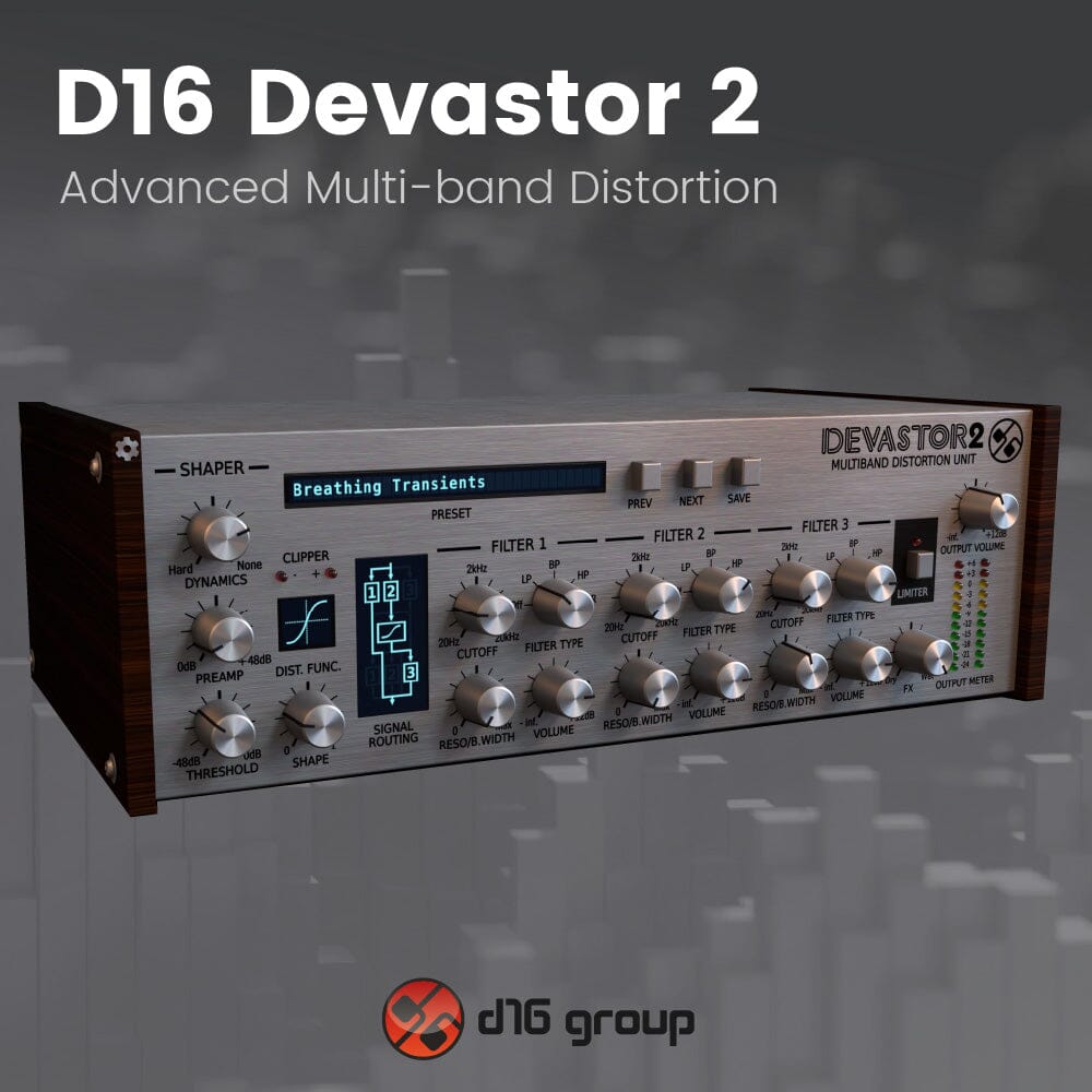 D16 Devastor 2 - Advanced Multi-band Distortion Software & Plugins D16 Group