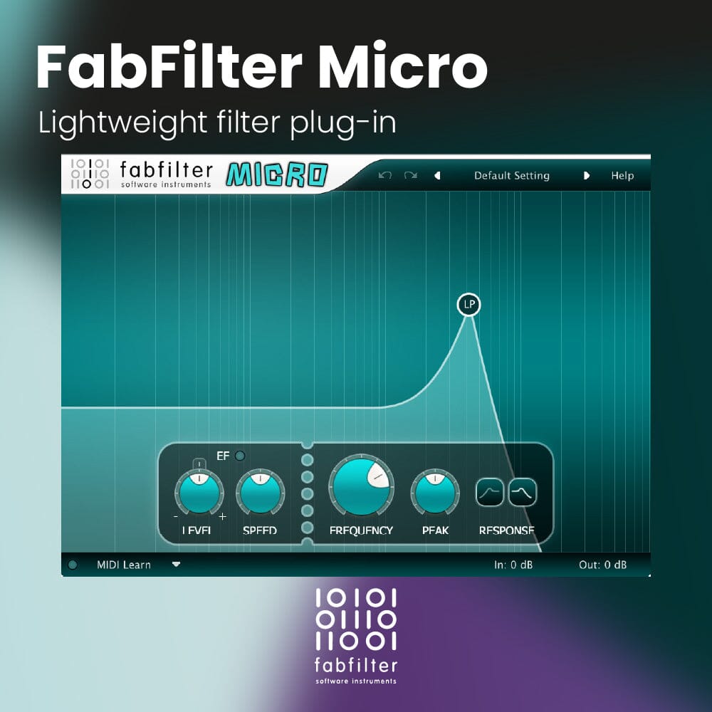FabFilter Micro - Lightweight filter plug-in Software & Plugins FabFilter - Software Instruments
