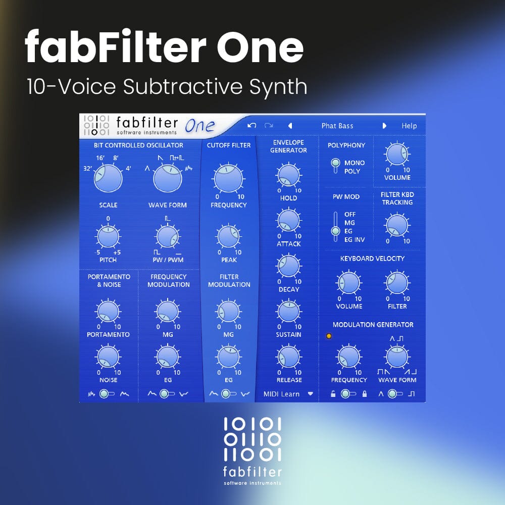 FabFilter One - 10-Voice Subtractive Synth Software & Plugins FabFilter - Software Instruments