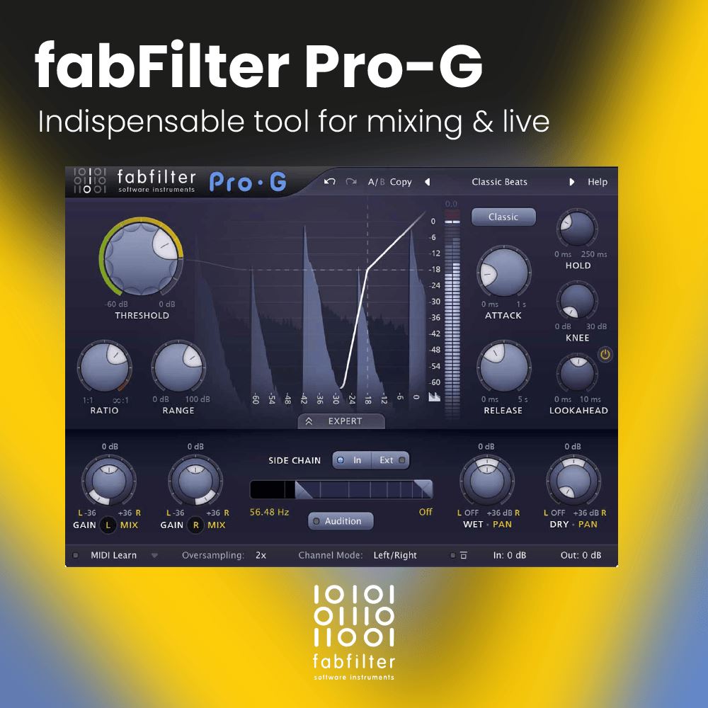 FabFilter Pro-G - Indispensable tool for mixing & live Software & Plugins FabFilter - Software Instruments