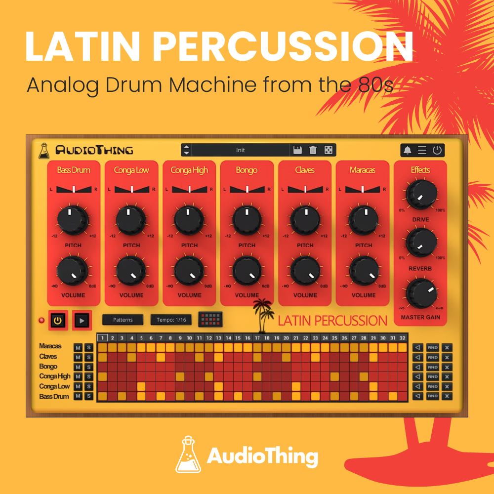 Latin Percussion - Analog Drum Machine Software & Plugins Audiothing