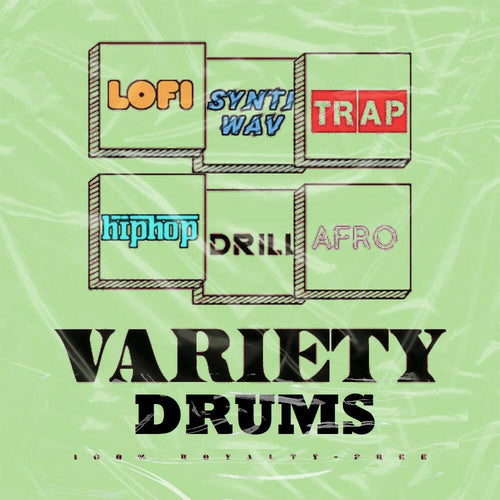 VARIETY DRUM - Afro House Synthwave lofi Hip Hop Trap Drill Sample Pack loop nation