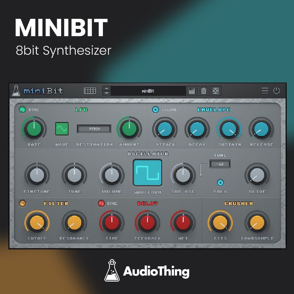 MiniBit - 8bit Synthesizer Plugin Software & Plugins Audiothing