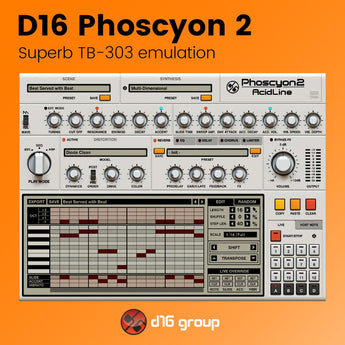 D16 Phoscyo 2 - Acid Line - Superb TB-303 emulation Software & Plugins D16 Group