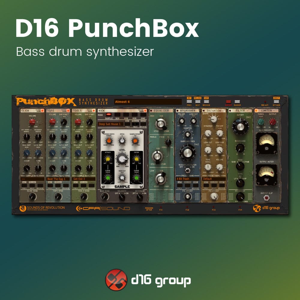 D16 PunchBox - Bass drum synthesizer Software & Plugins D16 Group