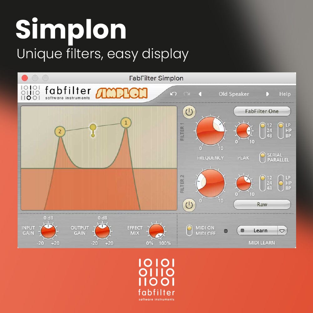 FabFilter Simplon - Unique filters, easy display Software & Plugins FabFilter - Software Instruments