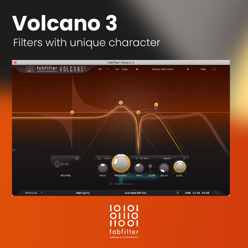 FabFilter Volcano 3 - Filters with unique character Software & Plugins FabFilter - Software Instruments